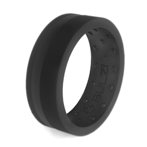 Bulzi Hammered Design Massaging Comfort Fit Silicone Wedding Ring