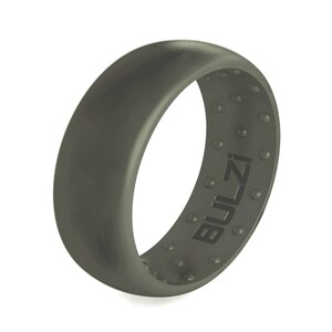 BULZi Massaging Silicone Wedding Band - Breathable Comfort Fit For Men & Women (Black Hammered, Size 11) - View #7