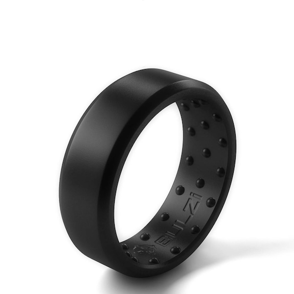 BULZi Beveled Massaging Comfort Fit Silicone Wedding Ring #1 Most Comfortable Wedding Band - Beveled Edges with Flexible Work Safety Design