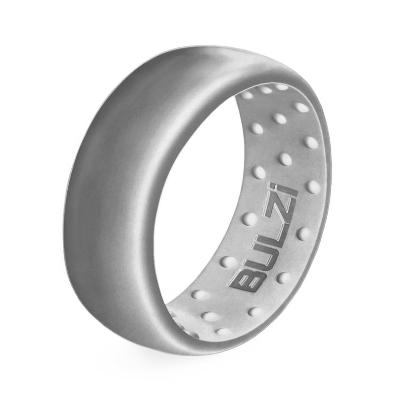 BULZi Wedding Bands Men/’s and Women/’s Rings Massaging Comfort Fit Premium Silicone Ring with Airflow Breathable Flexible Work Safety Comfort