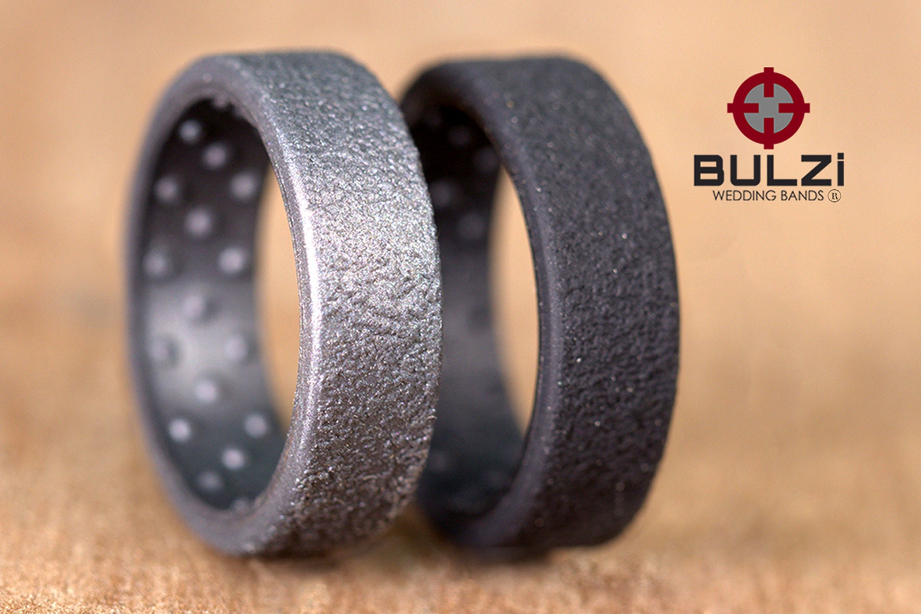 Hammered silicone best sale ring