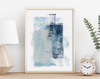 Blue Abstract Art Print, Giclee Print, Abstract Painting, Modern Art , Fine Art Print, Contemporary Art, Wall Decor, Gray