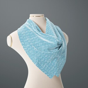 Fashion Scarf, Square Scarf, Light Blue Women's Scarf, Silk Satin Chiffon, Lightweight Fashion Scarves, Limited Edition, Fashion Accessories image 4