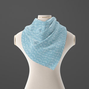 Fashion Scarf, Square Scarf, Light Blue Women's Scarf, Silk Satin Chiffon, Lightweight Fashion Scarves, Limited Edition, Fashion Accessories image 5