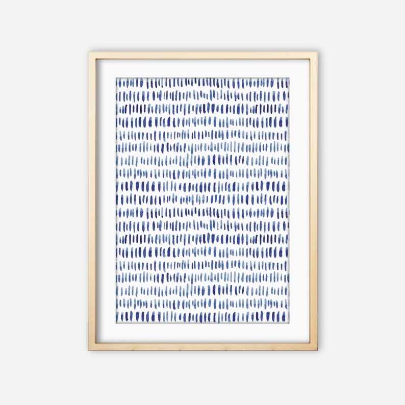 Blue Art Print Set of Two Navy Indigo Large Wall Art Etsy