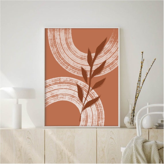 Neutral Burnt Orange Abstract Wall Art Modern Painting - Burnt Orange Canvas Wall Decor Neutral Burnt Orange Abstract Wall Art Modern Painting - Burnt Orange Canvas Wall Decor