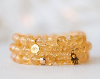 AAA Citrine Bracelet Reiki Charged 6mm