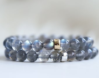 Beaded Labradorite Bracelet #0033 Highest quality Labradorite jewelry AAAA Stunning Labradorite Bracelet 8mm Labradorite Bracelet