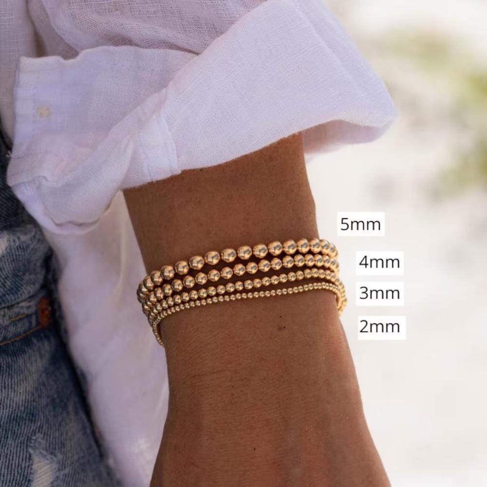Set di braccialetti elastici con perline in vetro stile 5 pz 5 all'ingrosso