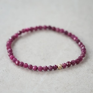 14K GOLD Ruby bracelet | Delicate Beaded Bracelet ruby, solid 14K ruby bracelet, [EBRM1610] Natural ruby jewelry | Ruby bracelet | *BS *G
