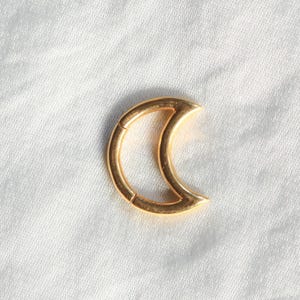 Moon, heart, rectangle Carabiners / Enhancers - 3 microns of gold on sterling silver #CB