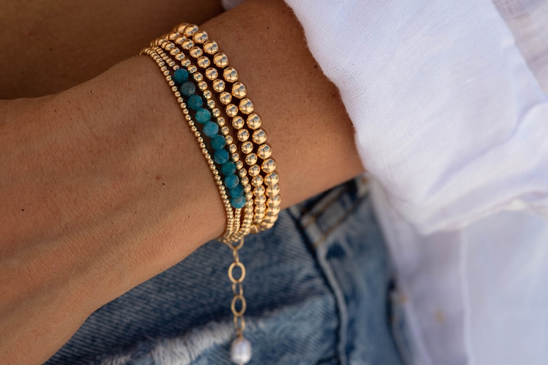 2mm Bracelet Gold Filled Beaded Gold Filled Jewelry Etsy Canada