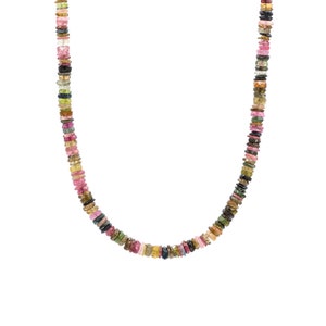 Mixed Tourmaline Beaded Necklace Watermelon tourmaline necklace Multi color tourmaline AAA Tourmaline necklace tourmaline image 8