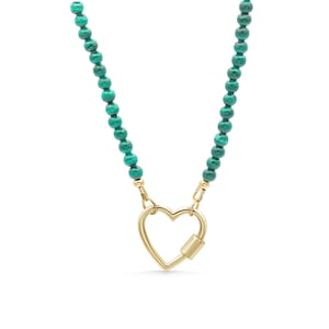 Beaded Malachite 4mm | AAA Malachite Choker | Malachite gold filled jewelry [ENMP1038] | Healing malachite jewelry | Gemstone statement
