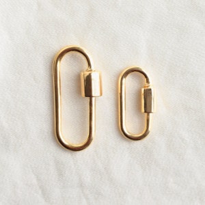 Carabiner Screw Lock - Gold Vermeil [3 microns of gold on sterling silver]