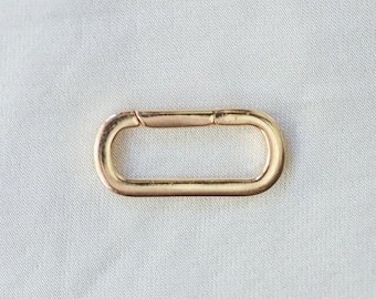 14K ECHT Massief Gouden Ovaalvormige Bedelversterker Connector Dikke Ketting Karabijnsluiting Schroefsluiting EPGP1241