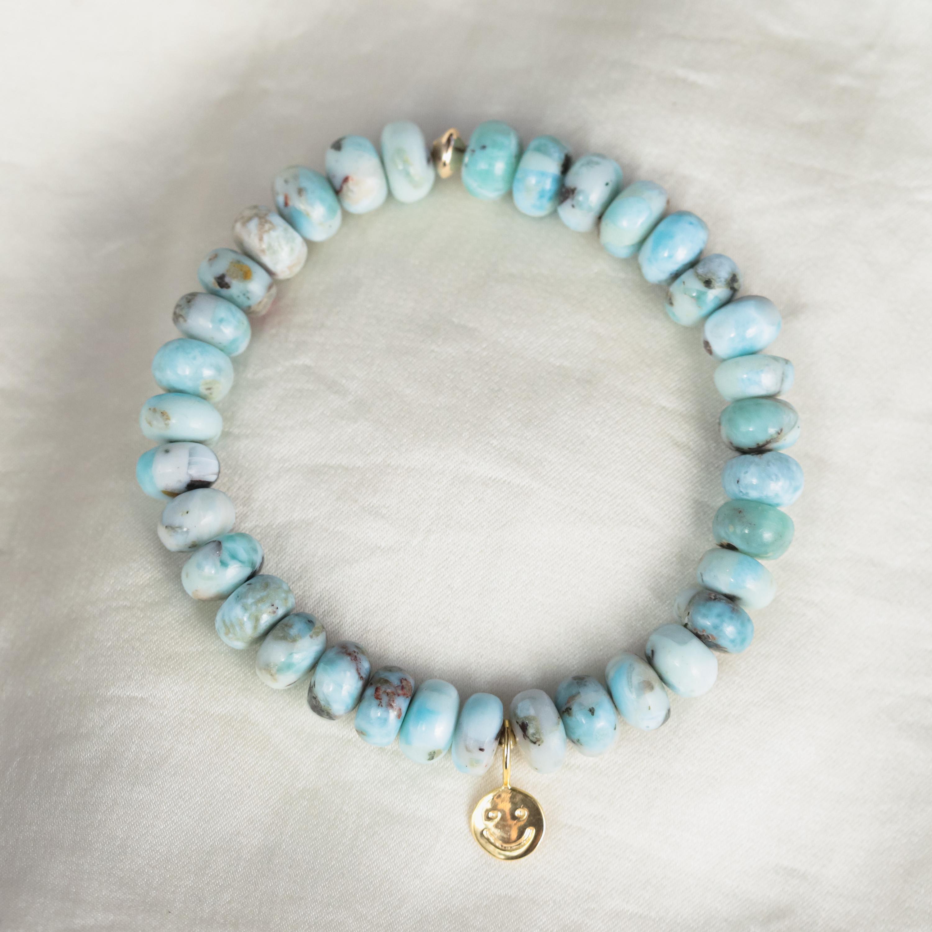 Larimar Bracelet | Genuine Larimar Bracelet [EBLM1293] | 100