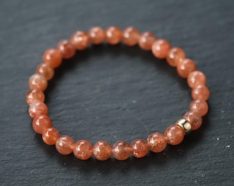 Sunstone Bracelet aaaa+ | Genuine AAA sunstone [EBSM1664] | Healing bracelet depression confidence Bracelet Sunstone