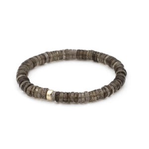 AAAA+ Rauchquarz Armband | Rauchquarz Perlen Armband | [EBSM1614] Die Erdung des Wurzelchakras | Glatte runde Rauchquarz |  *BS