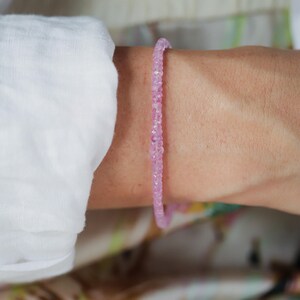14K GOLD Pink Sapphire bracelet | dainty sapphire jewelry [EBPM1507] Micro faceted pink sapphire | genuine pink sapphire | AAA pink sapphire