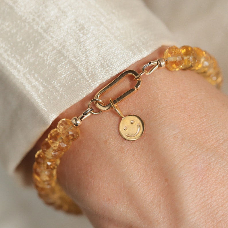 Unheated untreated AAAA genuine citrine beaded citrine bracelet natural citrine bracelet 14K gold filled citrine dainty citrine image 8