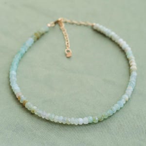 Peruvian Opal anklet | Beaded Peruvian opal anklet bracelet, women's gemstone anklet [K110523] | delicate opal anklet | gemstone anklet