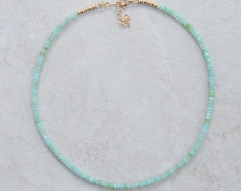 Peruvian opal Necklace | Green opal necklace | Candy opal necklace | summer gemstone necklace | green opal necklace, opal necklace