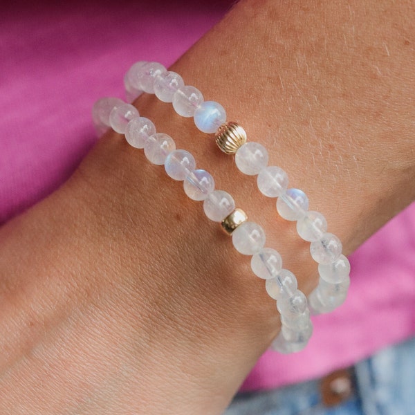 AAAA+ Moonstone 6mm | AAA+ rainbow moonstone bracelet | AAA+ Rainbow Moonstone 6mm | White rainbow moonstone bracelet | Moonstone 6mm