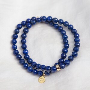 AAAA+ Lapis Lazuli 6mm, Genuine Lapis Lazuli Beaded Bracelet, 6mm Genuine Lapis Lazuli bracelet, gold lapis lazuli 6mm, lapis 6mm