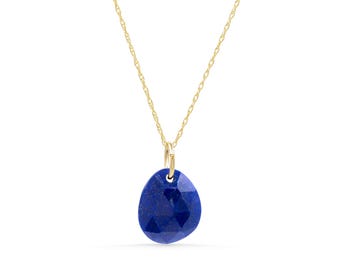 14K GOLD Lapis Lazuli pendant, Lapis Lazuli, [EPLM1699] Genuine Lapis Lazuli Jewelry, 14K gold filled Lapis Lazuli necklace *BSS