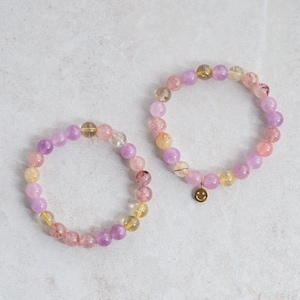 Natural SUPER SEVEN Melody&#39;s Stone bracelet 8mm [EBSM2055] stacking beaded bracelet, Super 7 intention bracelet #0285