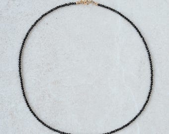 girocollo in tormalina nera / [ENBM1923] collana in tormalina nera / girocollo in tormalina nera / gioielli in oro nero