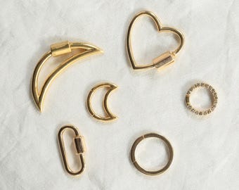 Carabiners / Enhancers - 3 microns of gold on sterling silver [ECGP1939]