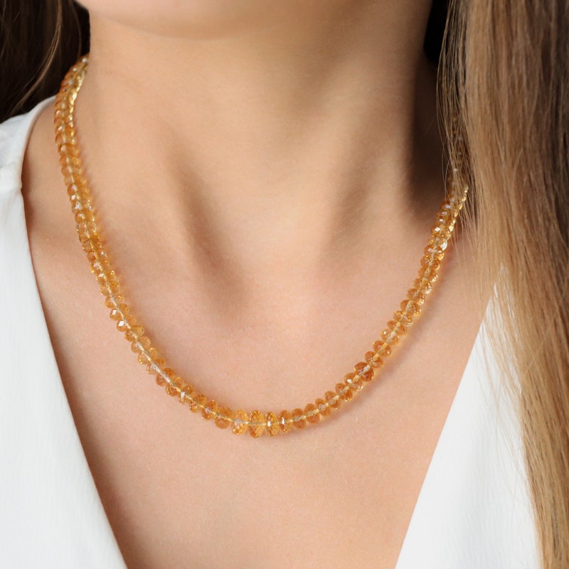 1082 Citrine Quartz Necklace