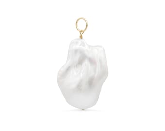 Aphrodite Pearl Pendant Baroque pearl pendant - 14K Gold filled baroque pearl, wire wrapped pearl [EPPM1653] | real pearl pendant necklace