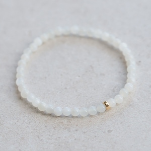 4mm Natural Moonstone Bracelet, Stacking Bracelet, Healing Stones For Emotional Balance, Feminine Energy, Goddess Stone, Fertility 0156 image 7