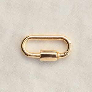 Carabiner small -sterling silver or gold vermeil