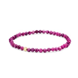Rubinarmband | Delikat pärlarmband i rubin, massivt rubinarmband i 14K eller silver, [EBRM1610] Smycken i naturlig rubin | Rubinarmband | *BS *G