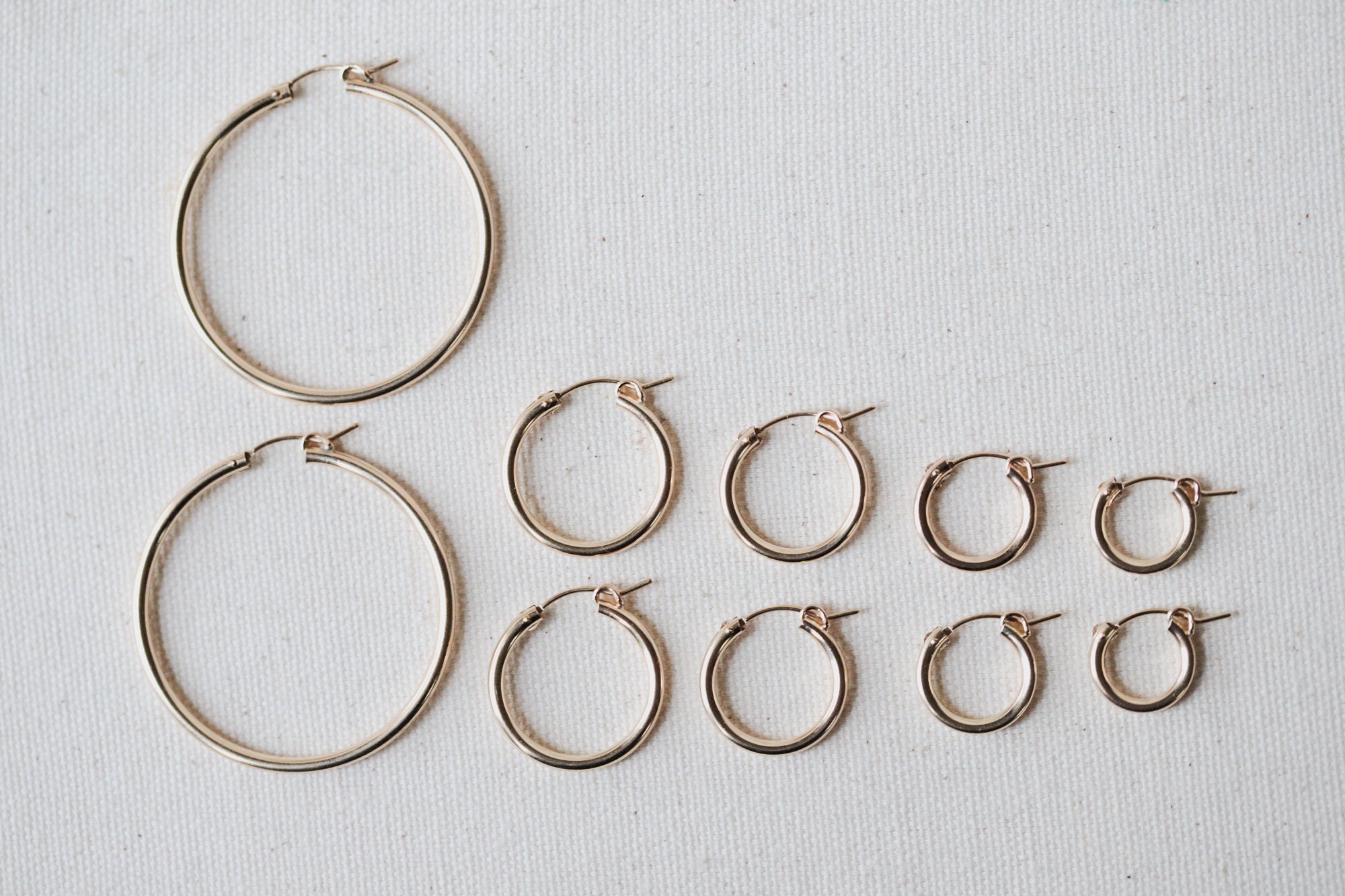 Pair 18mm Thick 14K Gold Filled Hoops Large Gold Hoops Etsy