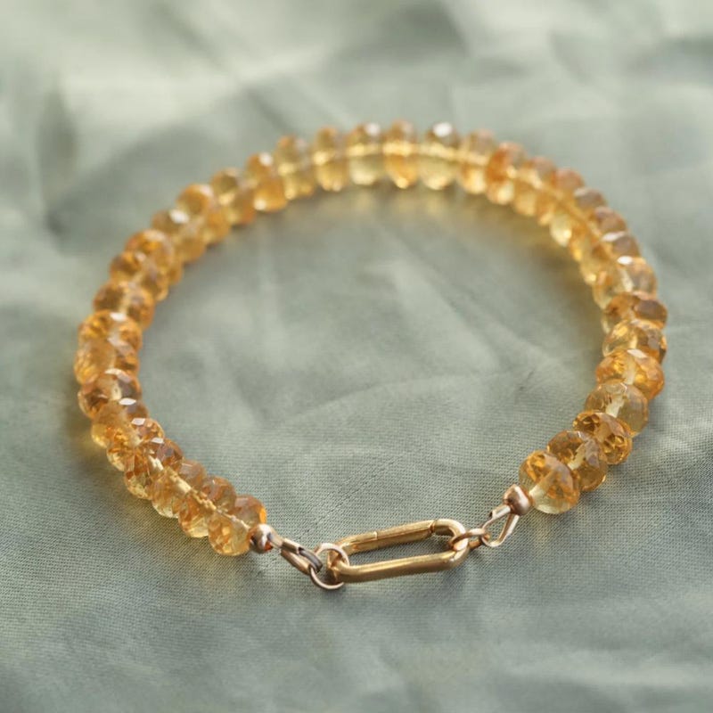 Citrine Bracelet Etsy Citrine Bracelet Etsy