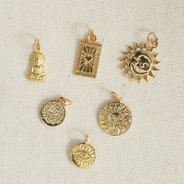 Gold vermeil pendants and charms - HIGH QUALITY [2.5 microns]