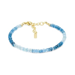 Ocean Tide Bracelet Santa Maria Aquamarine Bracelet | AAAA+ Aquamarine | [EBAP1468] Beaded Aquamarine Bracelet | Aquamarine Jewelry