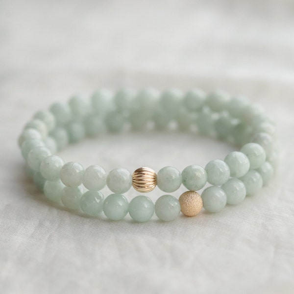 Jadeite 6mm | Women's Jade Bracelet | 6mm Burma Jade (Jadeite) Beaded Bracelet | Women's genuine jade bracelet | Jade jewelry