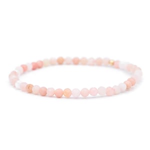 Bracelet opale rose 14 carats | Bracelet en perles d'opale rose | Bracelet en opale rose [EBPP1277] | Bracelet en perles d'opale rose | opale rose naturelle