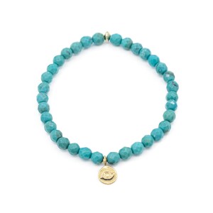 Turquoise beaded bracelet | Natural authentic turquoise [EBKM1229] | women's turquoise jewelry | Kingman turquoise | real turquoise