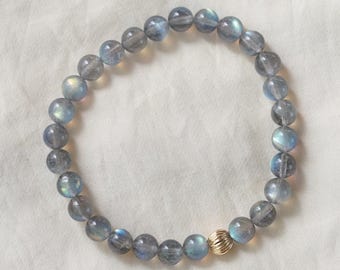 14K GOLD labradorite | AAAA+ labradorite 6mm | [EBLM1099] Labradorite Bracelet, Labradorite Bracelet *BSS