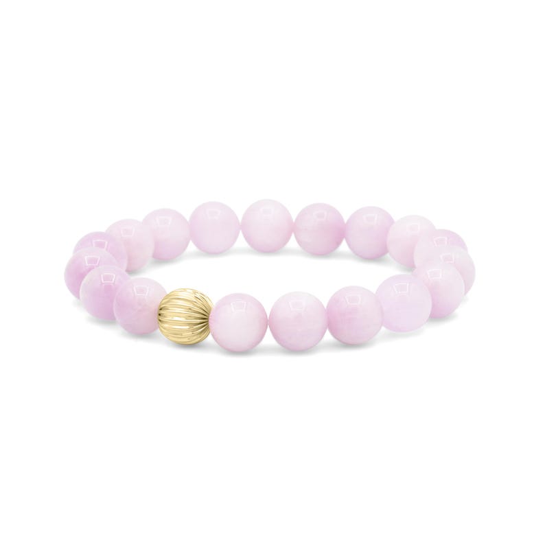 Rare AAAA+ kunzite bracelet 10mm | natural genuine kunzite | gemstone bracelet | High grade lilac kunzite jewelry #0240 image 6