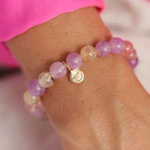 Natural SUPER SEVEN Melody&#39;s Stone bracelet [EBSM1059] 6mm stacking beaded bracelet, Super 7 intention bracelet
