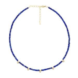 Collier délicat en lapis-lazuli | or et lapis-lazuli | Collier ras de cou en lapis et perles, Perles | Bijoux en lapis lazuli