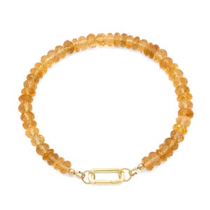 14K GOLD Unheated untreated genuine citrine | beaded citrine bracelet [EBCP1195] | natural citrine bracelet | 14K gold filled citrine